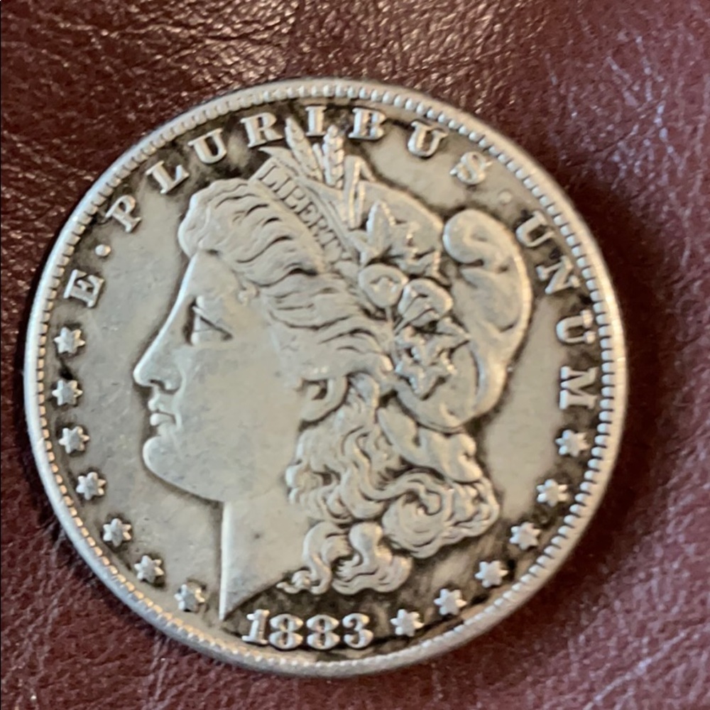 1883 Morgan silver dollar